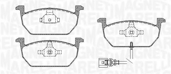 Imagine set placute frana,frana disc MAGNETI MARELLI 363916060819