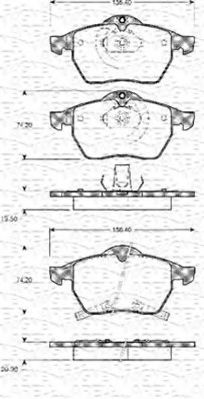 Imagine set placute frana,frana disc MAGNETI MARELLI 430216171032