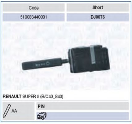 Imagine Comutator coloana directie MAGNETI MARELLI 510033440001