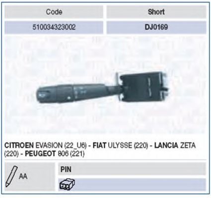 Imagine Comutator coloana directie MAGNETI MARELLI 510034323002