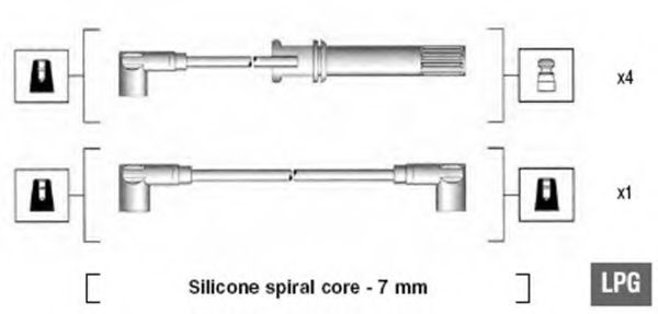 Imagine Set cablaj aprinder MAGNETI MARELLI 941105210644