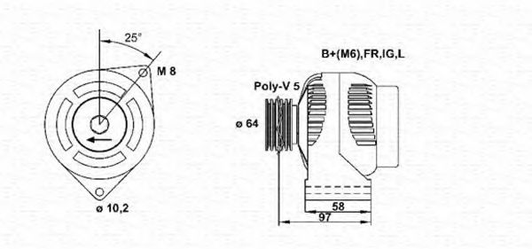 Imagine Generator / Alternator MAGNETI MARELLI 943346052010