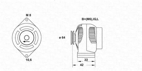 Imagine Generator / Alternator MAGNETI MARELLI 943346068010