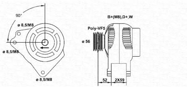 Imagine Generator / Alternator MAGNETI MARELLI 943355025010