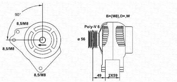 Imagine Generator / Alternator MAGNETI MARELLI 943355035010