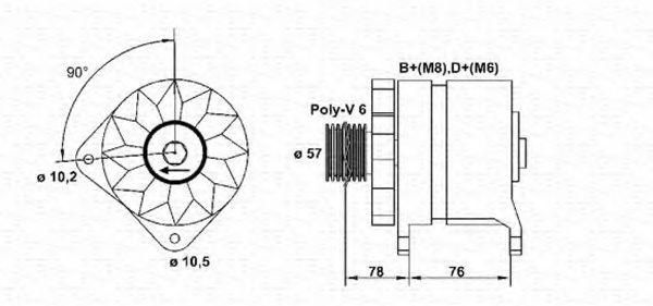 Imagine Generator / Alternator MAGNETI MARELLI 943355094010