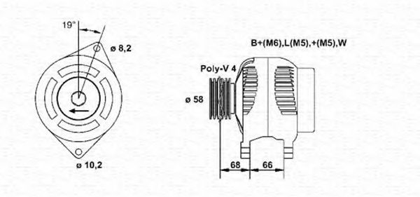 Imagine Generator / Alternator MAGNETI MARELLI 943355105010