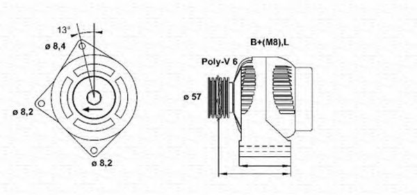 Imagine Generator / Alternator MAGNETI MARELLI 943355123010