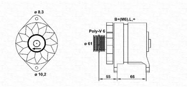 Imagine Generator / Alternator MAGNETI MARELLI 943356109010