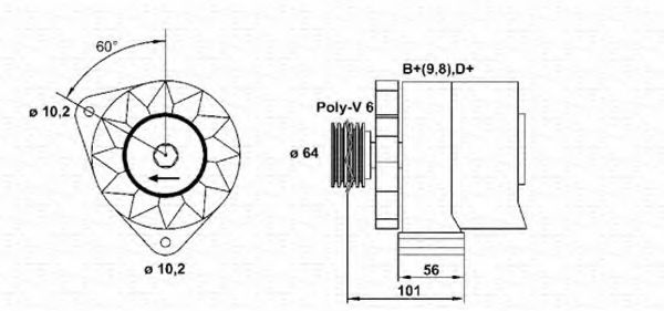 Imagine Generator / Alternator MAGNETI MARELLI 943356206010