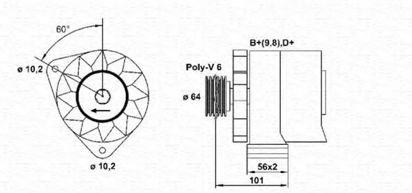 Imagine Generator / Alternator MAGNETI MARELLI 943356623010