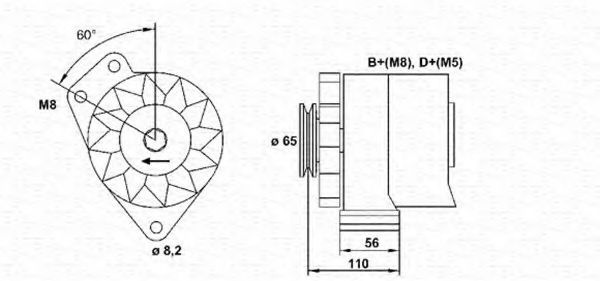 Imagine Generator / Alternator MAGNETI MARELLI 943356818010