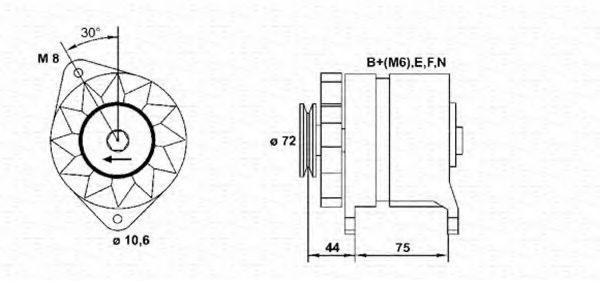 Imagine Generator / Alternator MAGNETI MARELLI 943356934010