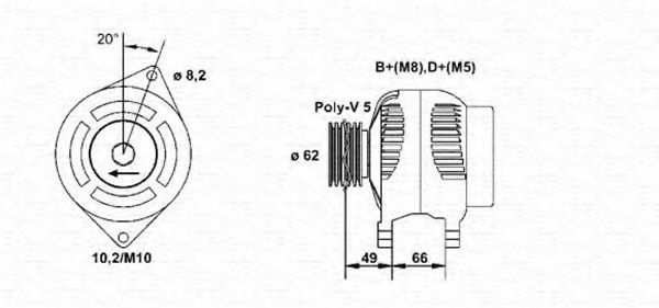 Imagine Generator / Alternator MAGNETI MARELLI 943356995010