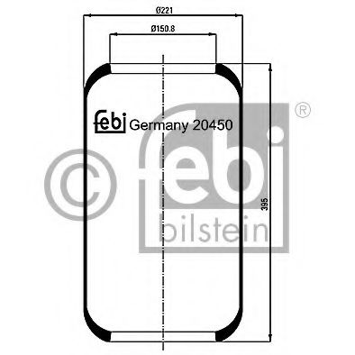 Imagine Burduf, suspensie pneumatica FEBI BILSTEIN 20450