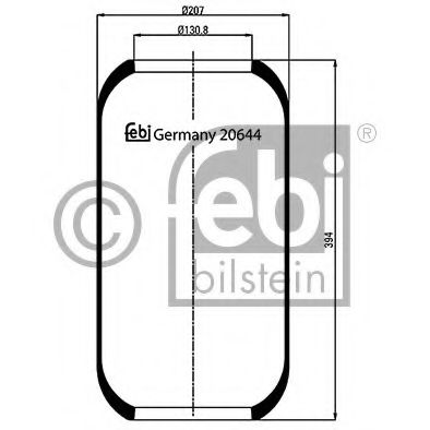 Imagine Burduf, suspensie pneumatica FEBI BILSTEIN 20644