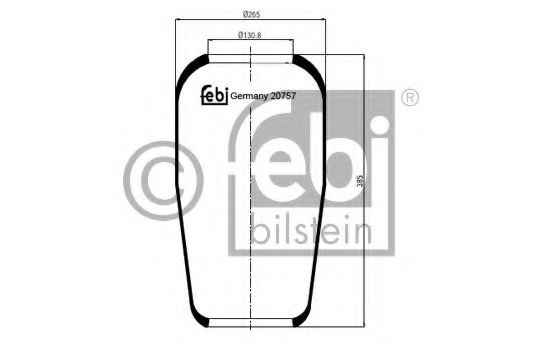 Imagine Burduf, suspensie pneumatica FEBI BILSTEIN 20757