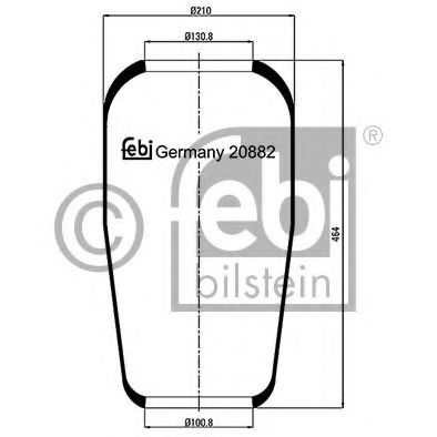 Imagine Burduf, suspensie pneumatica FEBI BILSTEIN 20882