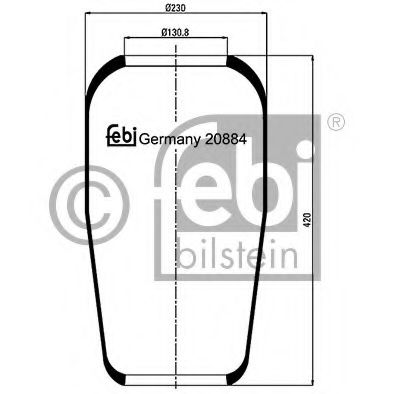 Imagine Burduf, suspensie pneumatica FEBI BILSTEIN 20884