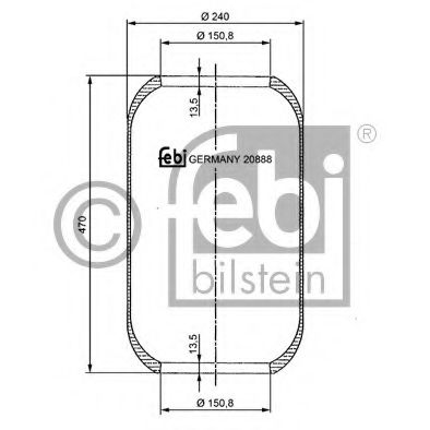 Imagine Burduf, suspensie pneumatica FEBI BILSTEIN 20888