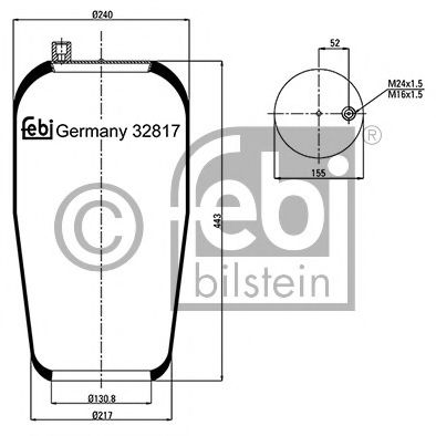 Imagine Burduf, suspensie pneumatica FEBI BILSTEIN 32817