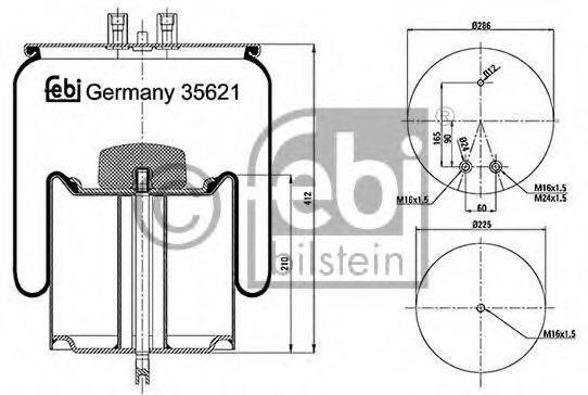 Imagine Burduf, suspensie pneumatica FEBI BILSTEIN 35621