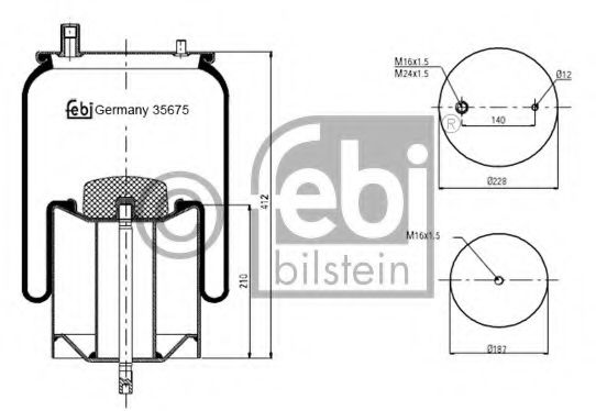 Imagine Burduf, suspensie pneumatica FEBI BILSTEIN 35675