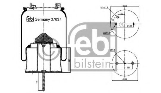 Imagine Burduf, suspensie pneumatica FEBI BILSTEIN 37637