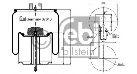 Imagine Burduf, suspensie pneumatica FEBI BILSTEIN 37643