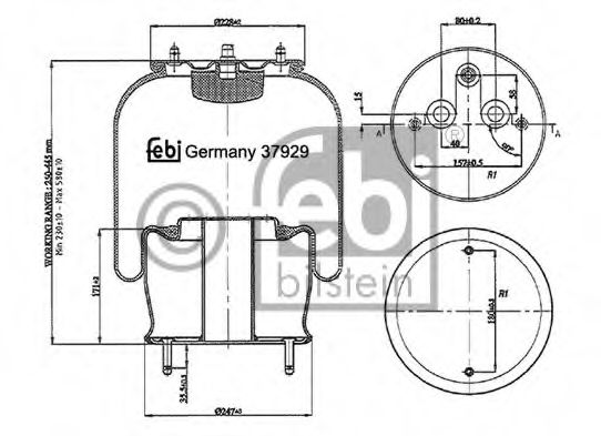 Imagine Burduf, suspensie pneumatica FEBI BILSTEIN 37929