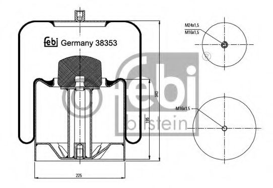 Imagine Burduf, suspensie pneumatica FEBI BILSTEIN 38353