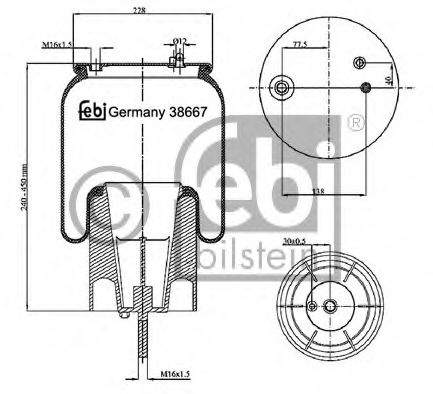 Imagine Burduf, suspensie pneumatica FEBI BILSTEIN 38667