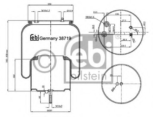 Imagine Burduf, suspensie pneumatica FEBI BILSTEIN 38719