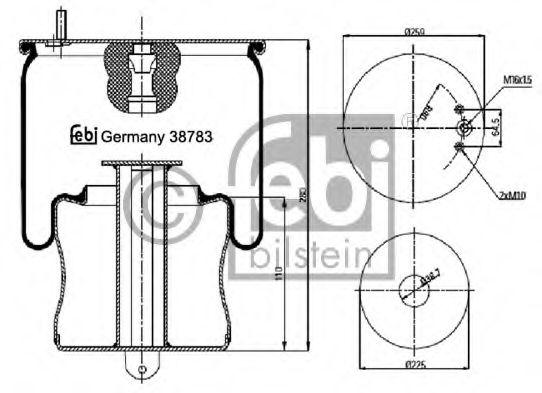 Imagine Burduf, suspensie pneumatica FEBI BILSTEIN 38783