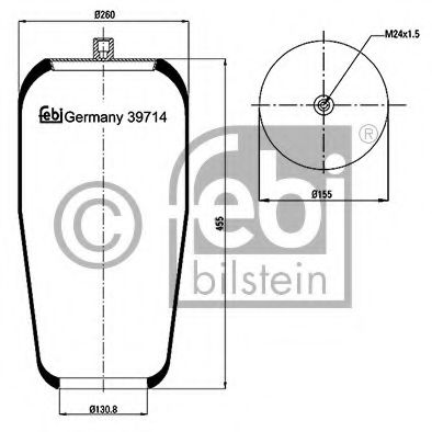 Imagine Burduf, suspensie pneumatica FEBI BILSTEIN 39714