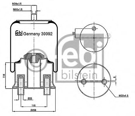 Imagine Burduf, suspensie pneumatica FEBI BILSTEIN 39992