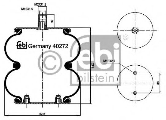 Imagine Burduf, suspensie pneumatica FEBI BILSTEIN 40272