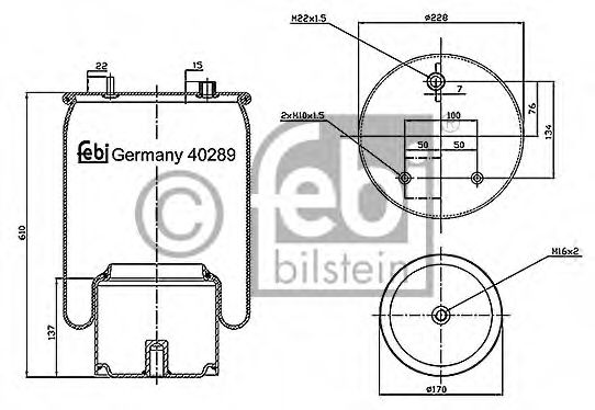 Imagine Burduf, suspensie pneumatica FEBI BILSTEIN 40289