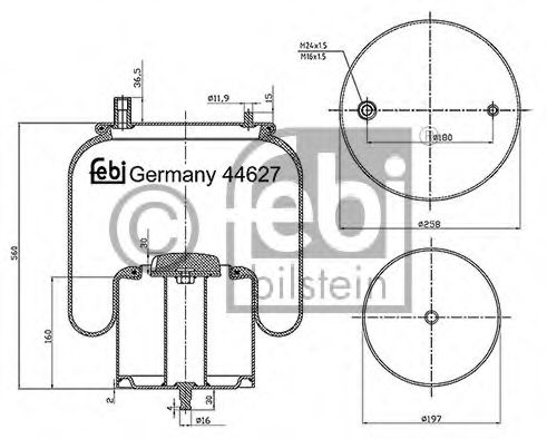 Imagine Burduf, suspensie pneumatica FEBI BILSTEIN 44627