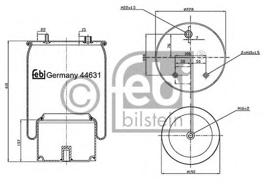 Imagine Burduf, suspensie pneumatica FEBI BILSTEIN 44631