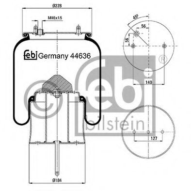 Imagine Burduf, suspensie pneumatica FEBI BILSTEIN 44636