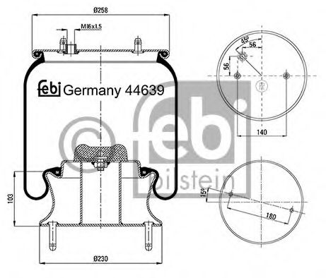 Imagine Burduf, suspensie pneumatica FEBI BILSTEIN 44639