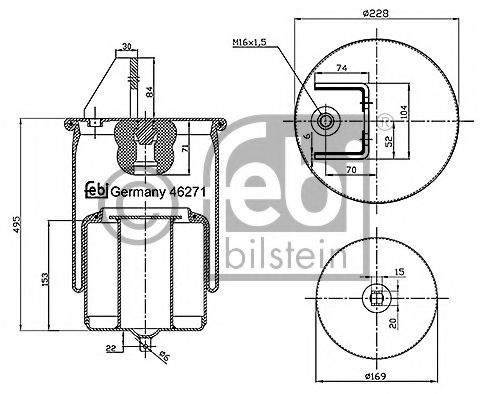 Imagine Burduf, suspensie pneumatica FEBI BILSTEIN 46271