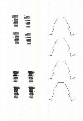 Set accesorii, placute frana TRISCAN 8105 181002