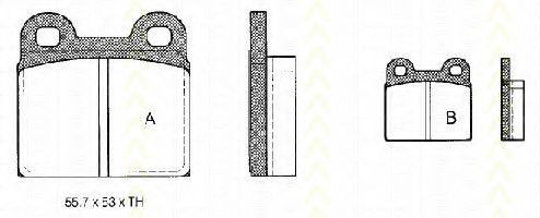 Imagine set placute frana,frana disc TRISCAN 8110 10202