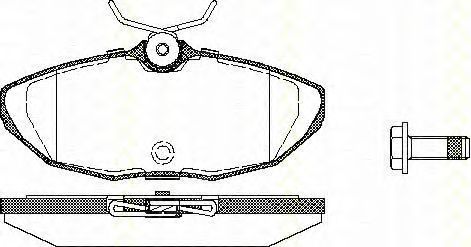 Imagine set placute frana,frana disc TRISCAN 8110 10537