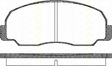 Imagine set placute frana,frana disc TRISCAN 8110 10834