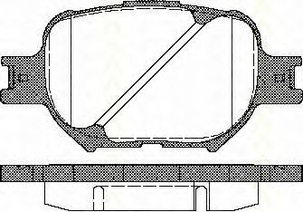 Imagine set placute frana,frana disc TRISCAN 8110 13046