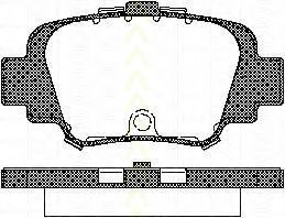 Imagine set placute frana,frana disc TRISCAN 8110 14002