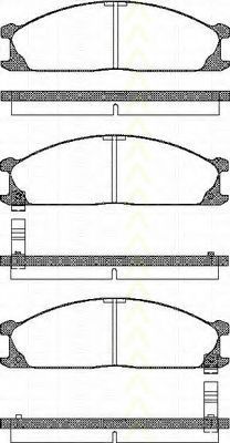 Imagine set placute frana,frana disc TRISCAN 8110 14889